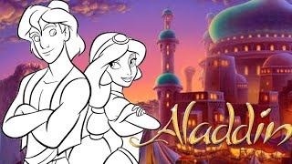 Colouring Disney Princess Jasmin Aladdin Prince Ali Coloring Pages Menggambar Dan Mewarnai Gambar