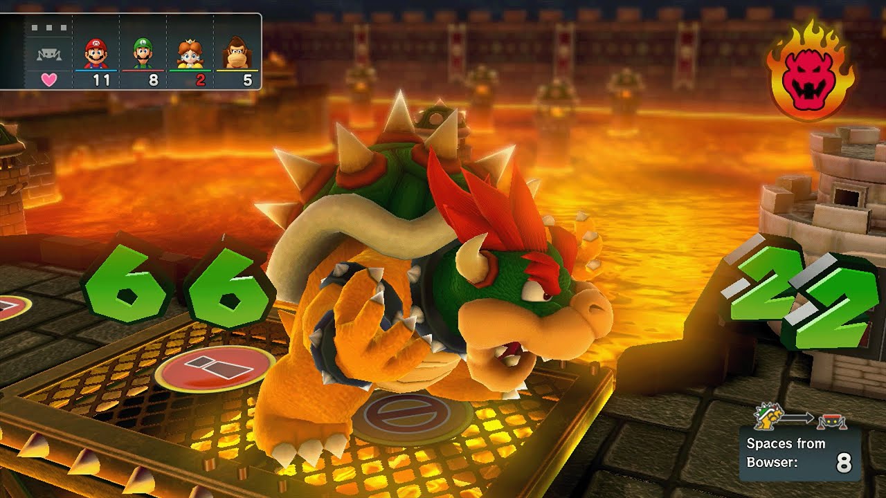Mario Party 10 - Mario vs Luigi vs Daisy vs Donkey Kong vs Bowser - Chaos Castle