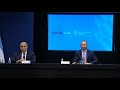 Conferencia del jefe de Gabinete, Juan Manzur y el ministro de Economía, Martín Guzmán