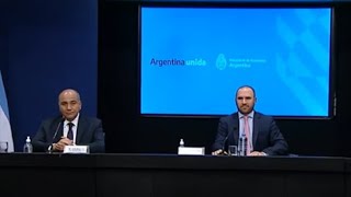 Conferencia del jefe de Gabinete, Juan Manzur y el ministro de Economía, Martín Guzmán