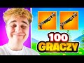 100 WIDZÓW GRA TYLKO WOLNĄ POMPĄ w FORTNITE