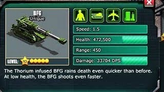 War Commander level 15 BFG Stats