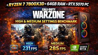 WATCH BEFORE YOU PLAY… WARZONE BENCHMARK (RYZEN 7800X3D + RTX 5070) 🔥