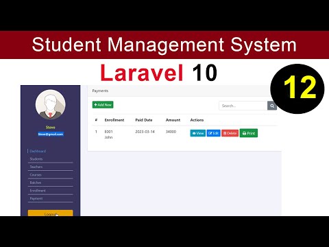 Student Management Project using Laravel 10 Part 12