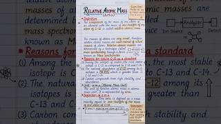 Relative atomic mass topic Images free Notes. #chemistry #kppsc #ahmadaccumentor