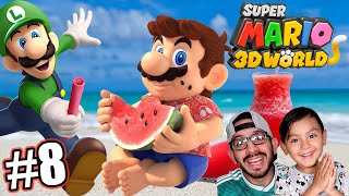 Luigi y Mario Regresan a La Playa | Super Mario 3D World Capitulo 8 | Juegos Karim Juega