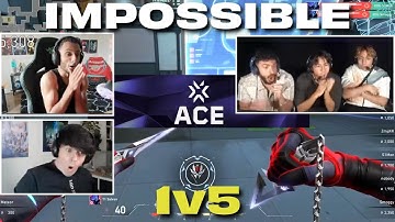 15 minutes of Valorant Pros Reacting to unwinnable 1v5 Clutches