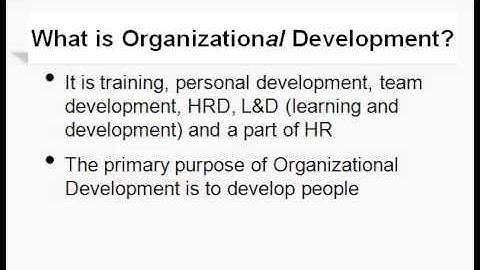 Organization Development vs. Organizational Development