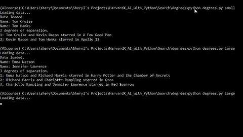 Degrees of Separation (Project 0): CS50 AI with Python