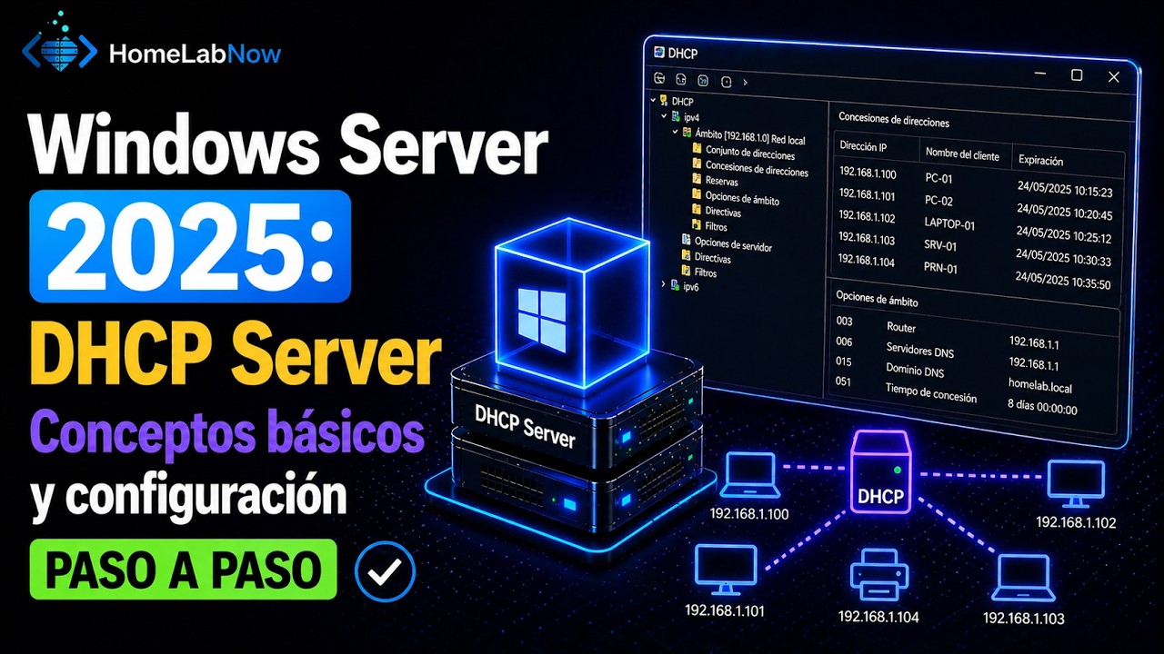 Windows Server 2025: DHCP Server – Conceptos básicos y configuración paso a paso