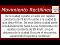 MOVIMIENTO RECTILÍNEO UNIFORME - Problema 2