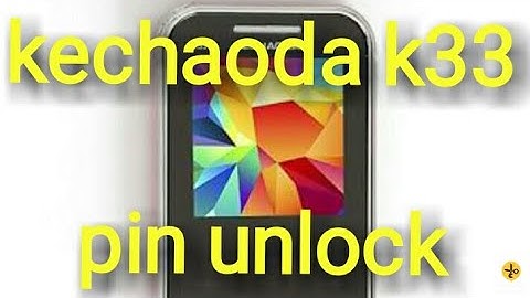 kechaoda k33 format pin