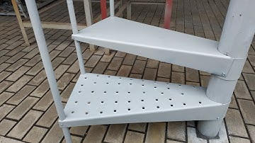 Ступень  для  винтовых  лестниц  стальная  сборная     Steel prefabricated spiral stair step