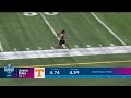 Jeremy Banks posts an official 4.53-second time in the 40-yard dash at the 2023 NFL Scouting Combine