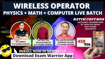 Wireless Operator || Wireless operator Mathematics || Straight Line || By Santanu Sir