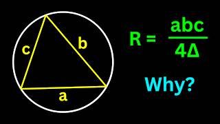 Proof : How to find the radius of the circumcircle of a triangle | Triangle inside a circle