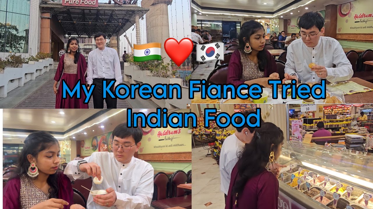 🇮🇳❤️🇰🇷My Korean Fiance Tried Indian Food || Indian Food And His Reaction 