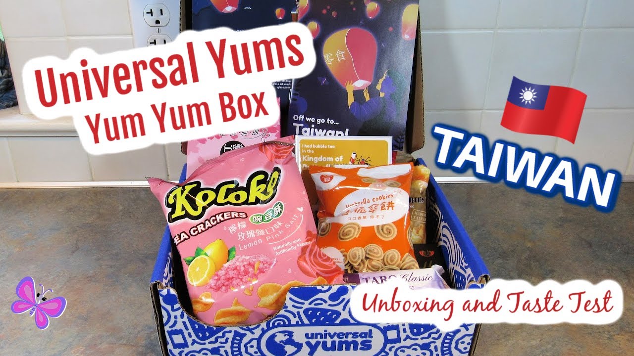 Taiwan Universal Yums Subscription Box Unboxing And Taste Test August 2021 Yum Yum Box Youtube
