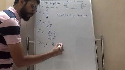 9  Relation between electric field & current density
