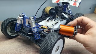 Nitro RC Buggy Conversion - From Nitro to Electric  - Big Car Small Motor!!!