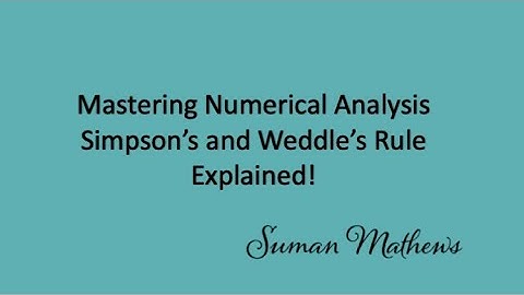Mastering Numerical Integration Simpson