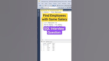Find Employees with Same Salary | SQL Query Explained #sqlinterview #sql