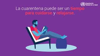 La cuarentena puede ser un tiempo para cuidarse y relajarse.