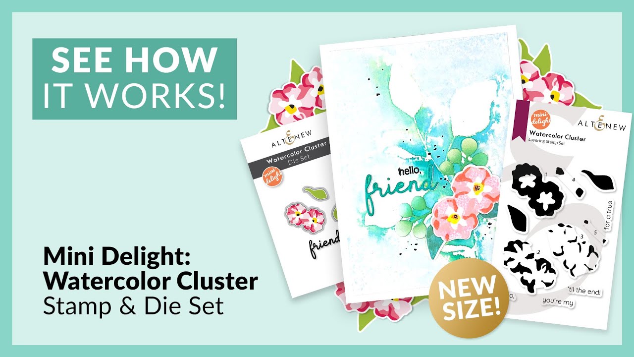 Mini Delight: Watercolor Cluster Stamp & Die Set
