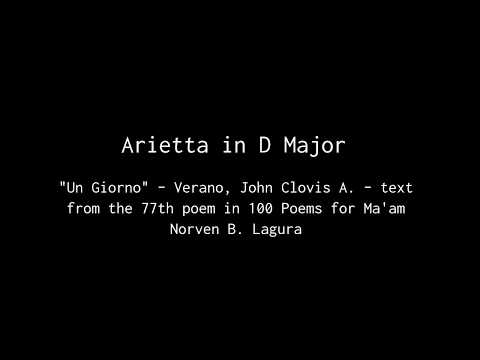 Arietta in D Major (Arrangement for Piano and Viola)