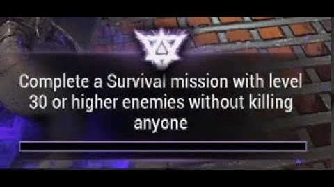 Complete a Survival without killing anyone - Warframe Riven Challenge