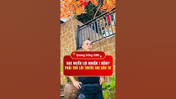 Muốn bao nhiêu lợi nhuận 1 năm? Phải trả lời trước khi đầu tư | Quang Dũng DBD #shorts