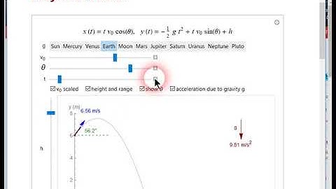 Projectile Motion with Wolfram
