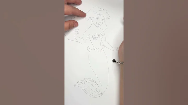 How To Draw Ariel The Little Mermaid 💕 #shorts