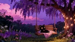 Moonlit Flower Garden 🐈 Lofi Cat | Chill Lofi Music [Swing Breeze & Peaceful Nature] screenshot 3