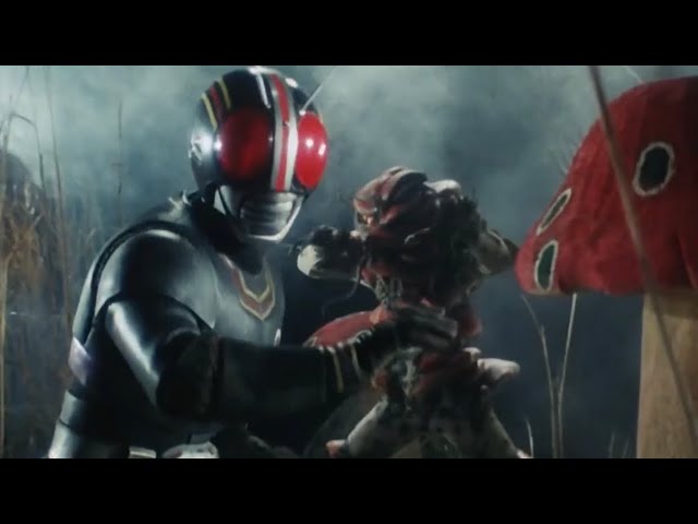 Kamen Rider Black vs Mushroom Mutant class=