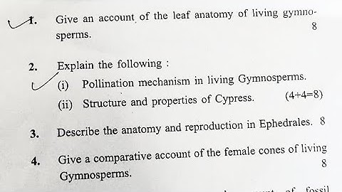 Biology and diversity of gymnosperms question paper 2024 | MSc botany | HPU | MBOT-303 #msc #hpu #yt