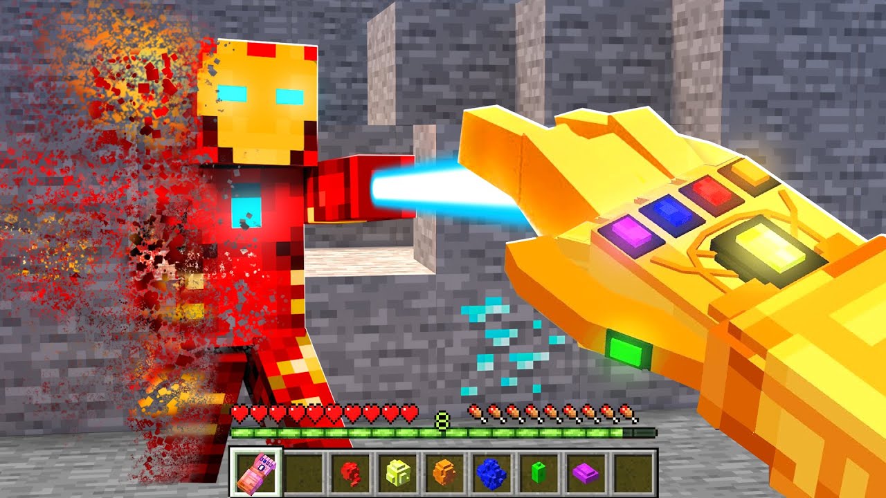 J’ai Supprimé MINECRAFT avec Le GANT DE THANOS (oups) - YouTube