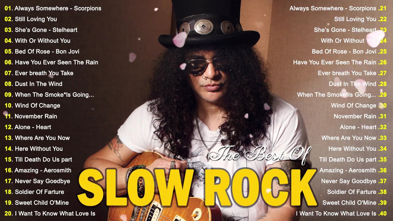 Scorpions, Guns N' Roses, Aerosmith, Led Zeppelin, Bon Jovi - Best Slow Rock Ballads 70s 80s 90s