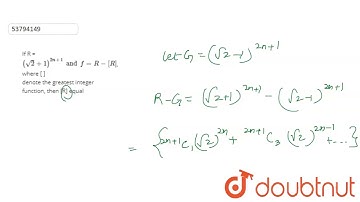If R = `(sqrt(2) + 1)^(2n+1) and f = R - [R]`, where [ ]    denote the greatest integer function