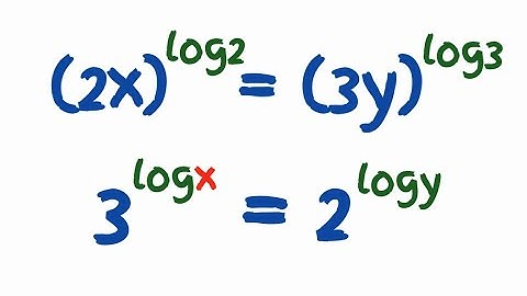 If  (2x) ^log2=(3y) ^log3, 3^logx=2^logy, Then find the value of x