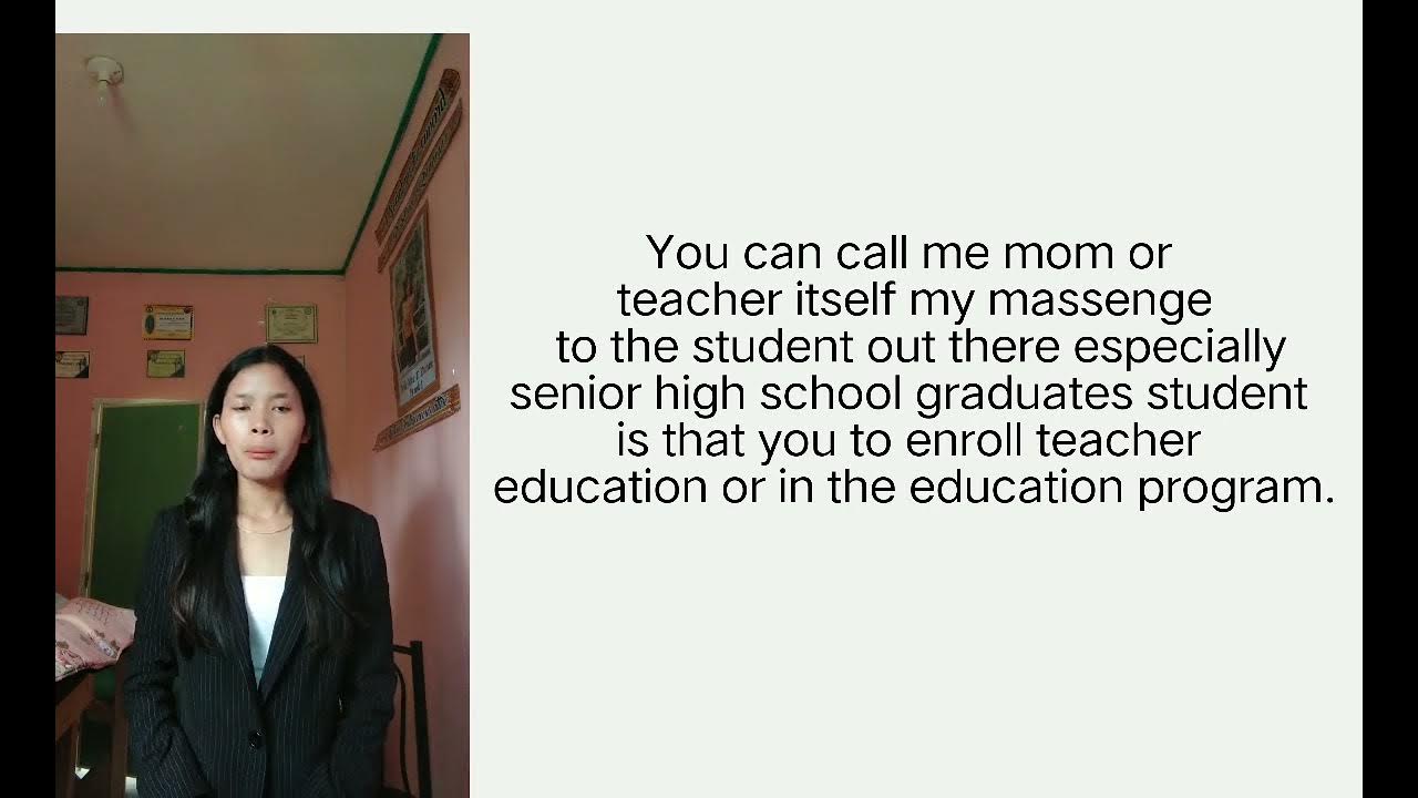 convince senior high student to enroll teacher education YouTube