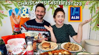 ALDI AND M&S CHRISTMAS TASTE TEST DECEMBER 2023 | New In Christmassy Food Taste Test!