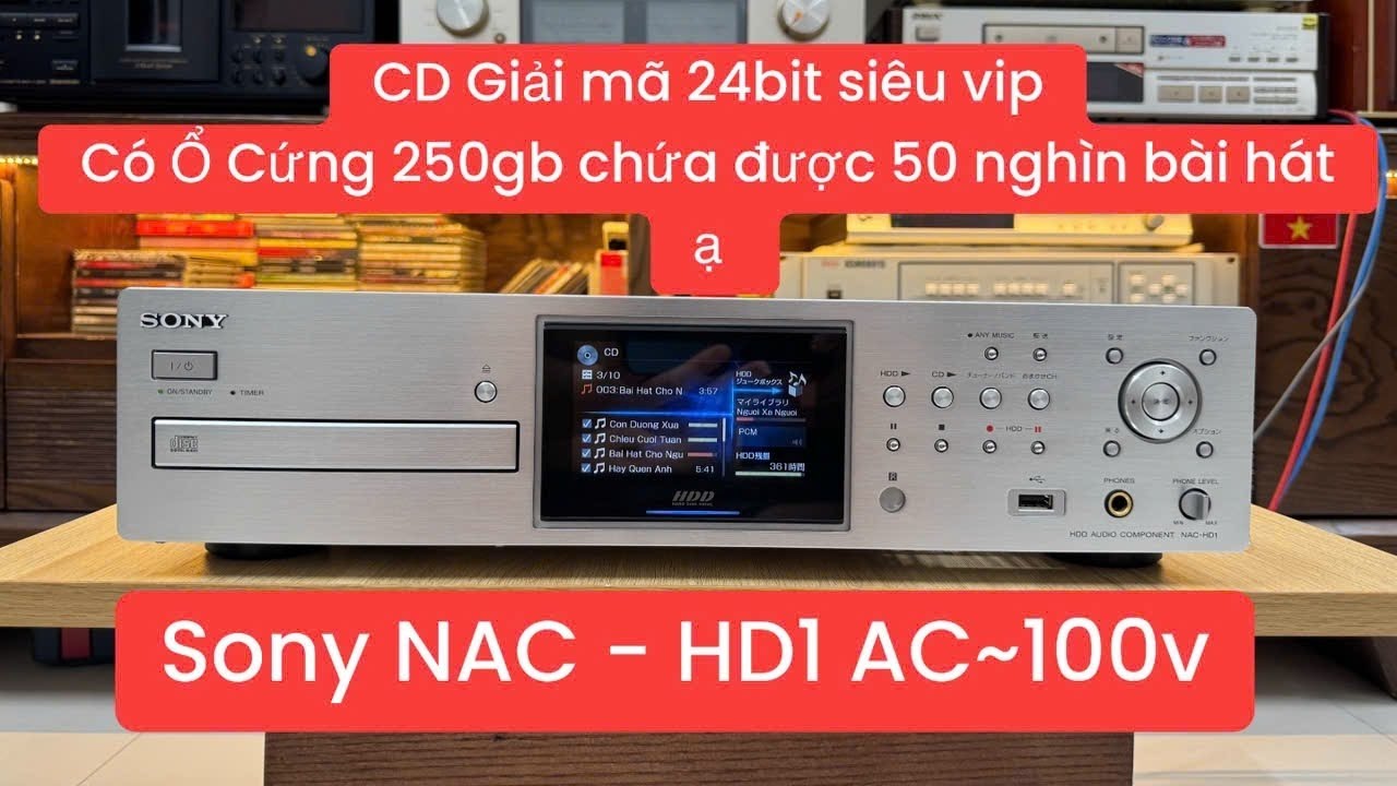 Sony NAC-HD1 🇻🇳 CD Player with 250GB Hard Drive, 24-bit decoding