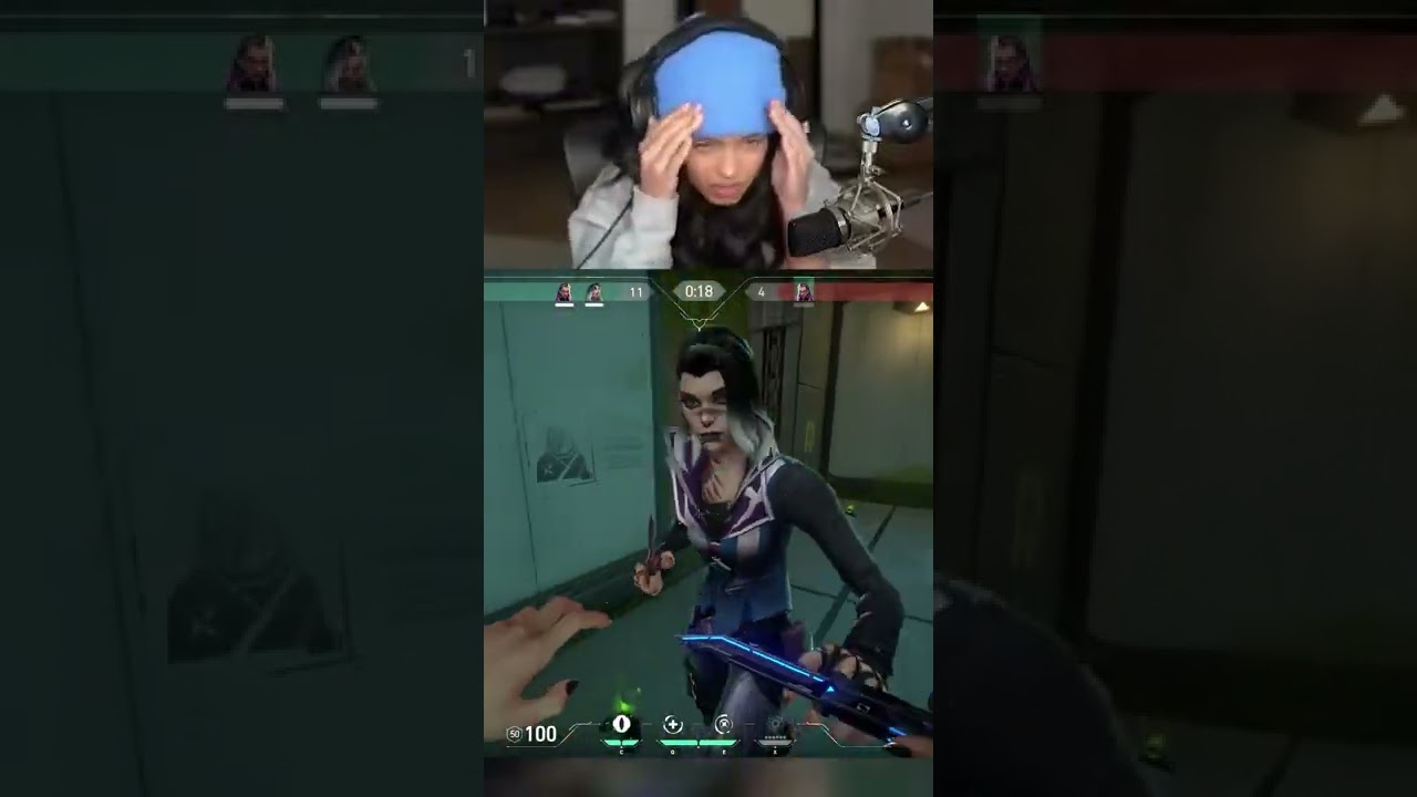 Valkyrae after Sykkuno's knife kill