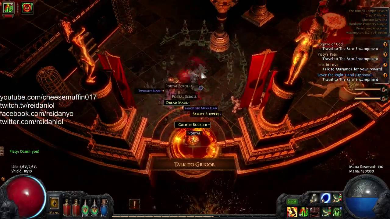 Path of Exile HC Prophecy Dreamfeather Champion Gameplay 6 YouTube