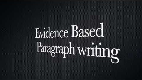 Evidence Based Claim Paragraph Instruction