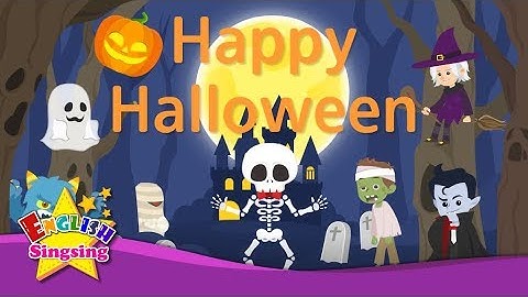 Happy Halloween (V2) - Halloween costumes - Kids vocabulary - English educational video for kids