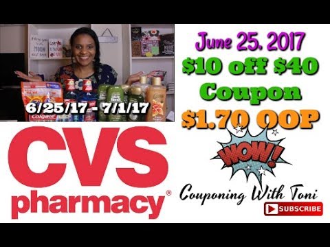 CVS Couponing Haul 6/25/2017 | $10 off $40 Coupon (Newbie Friendly Video)