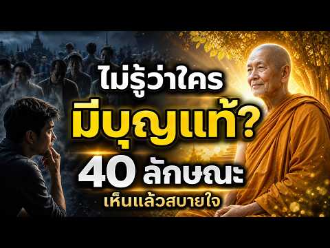 คุณทุกข์เพราะไม่รู้ว่าใครมีบุญจริง  40 ลักษณะคนบุญแท้เห็นแล้วสบายใจ