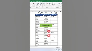 Copy Paste Filter data #excel #exceltricks #exceltips #viral #viralvideos #viralshort #viralshorts